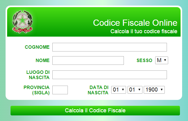 Codice fiscale Modello AA56 - Scheda informativa